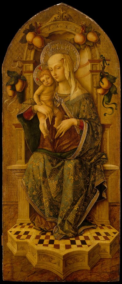 madonna y niño entronizados, c.1475-90 de Nicola de Maestro Antonio