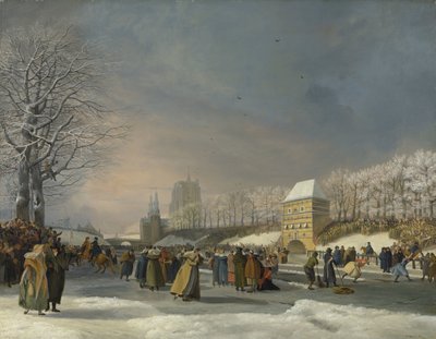 Competición de patinaje femenino en el Stadsgracht de Leeuwarden, el 21 de enero de 1809
Competición de patinaje en el Stadsgracht de Leeuwarden el 21 de enero de 1809 de Nicolaas Baur (signed by artist)