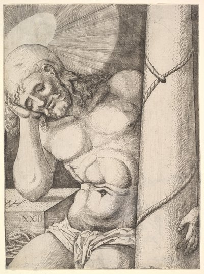 El hombre de dolores en la columna, 1523 de Nicolaas Hogenberg