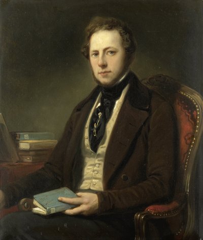 Retrato de hombre, quizás Petrus Augustus de Genestet (1829-1861) de Nicolaas Pieneman (attributed to)