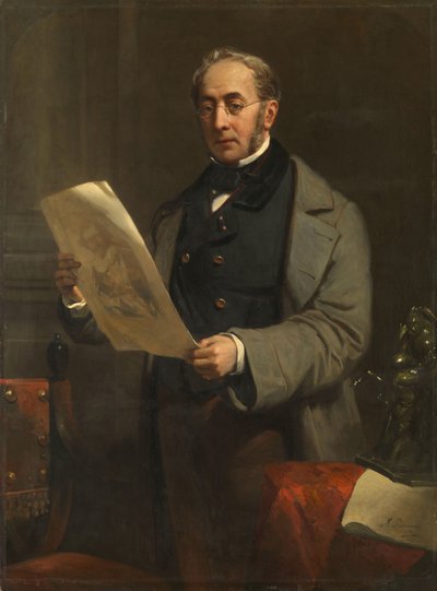Retrato de Jacob de Vos Jacobszoon (1803-1878). Coleccionista de arte de Ámsterdam y propietario de la galería histórica De Vos de Nicolaas Pieneman