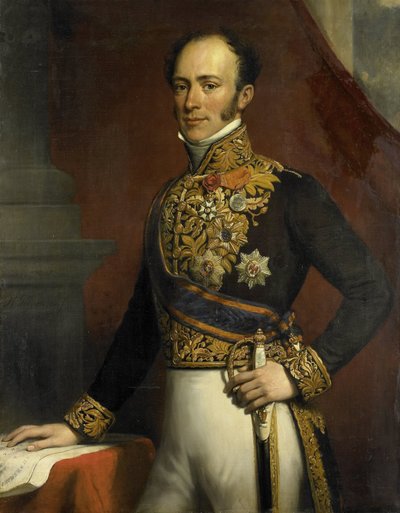 Retrato de Jan Jacob Rochussen, Gobernador General de las Indias Orientales Holandesas de Nicolaas Pieneman