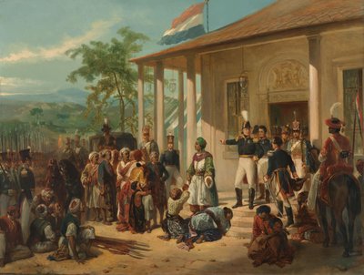 El arresto de Diepo Negoro por el Teniente General Barón De Kock
La detención de Diponegoro por el teniente general De Kock de Nicolaas Pieneman