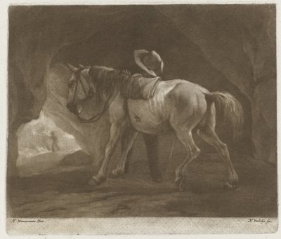 caballo meando de Nicolaas Verkolje