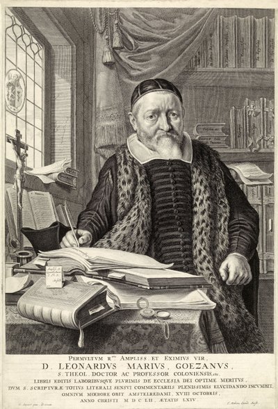 D. Leonardus Marius Goezanus, pub. 1654 (grabado) de Nicolaes Cornelisz (c.1592 1655) Moeyaert