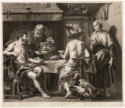 Júpiter y Mercurio con Baucis y Filemón de Nicolaes Lauwers