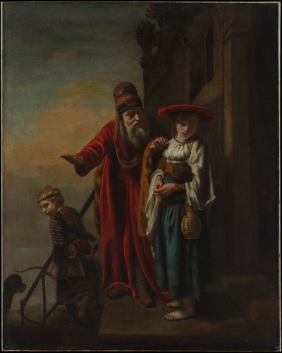 Abraham despide a Agar e Ismael de Nicolaes Maes