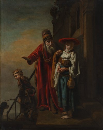 Abraham despidiendo a Agar e Ismael, 1653 de Nicolaes Maes