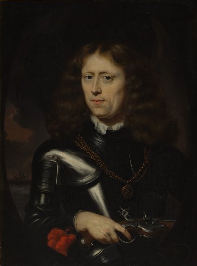 Almirante Jacob Binkes nacido alrededor de 1640, muerto en 1677 de Nicolaes Maes