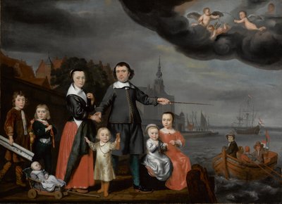Capitán Job Jansse Cuijter y su Familia de Nicolaes Maes