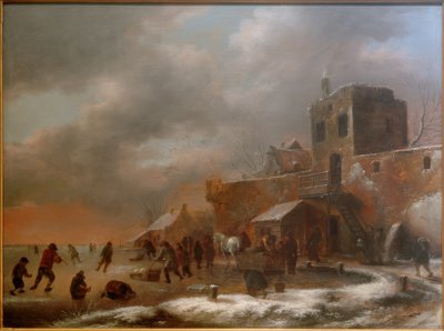 Diversión en el hielo de Nicolaes Molenaer