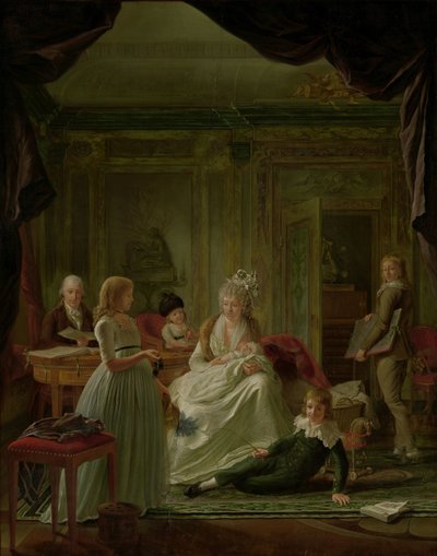 Retrato de Aernout van Beeftingh, su esposa Jacoba Maria Boon y sus hijos
Aernout van Beeftingh (1759-1831) con su primera esposa Jacoba Maria Boon (1760-1800) y sus hijos de Nicolaes Muys