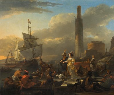 Escena de puerto, c.1665 de Nicolaes Pietersz. Berchem