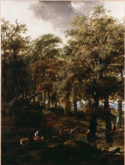Un camino a través de un bosque de Nicolaes Pietersz. Berchem