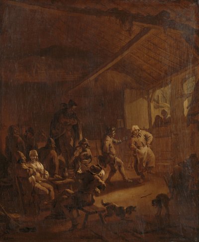 Campesinos bailando en un granero de Nicolaes Pietersz Berchem