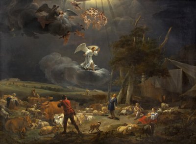 La Anunciación a los Pastores de Nicolaes Pietersz. Berchem