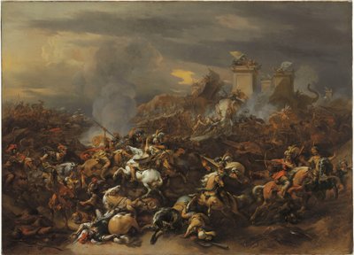 La batalla entre Alejandro y Porus de Nicolaes Pietersz. Berchem