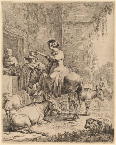 El descanso antes de la posada de Nicolaes Pietersz Berchem