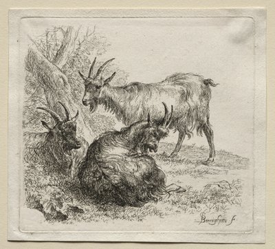 Tres cabras de Nicolaes Pietersz. Berchem