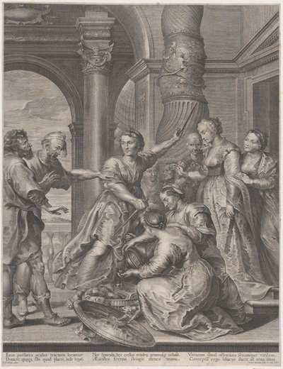 Aquiles y las hijas de Licomedes, ca. 1620-26 de Nicolaes Ryckmans