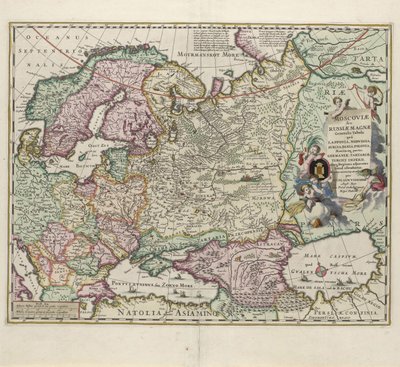 Mapa de Rusia, Segunda Mitad del Siglo XVII de Nicolaes Visscher