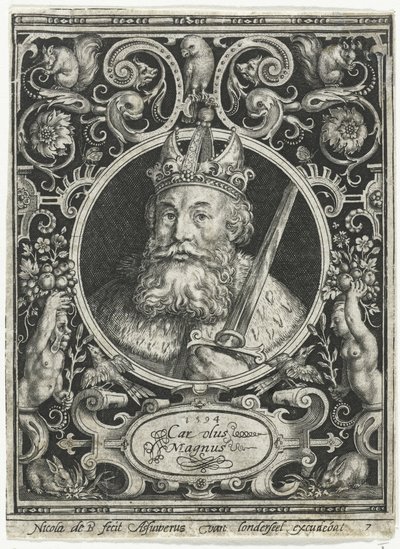 Carlos el Grande, Rey de los Francos, 1594 de Nicolaes de Bruyn