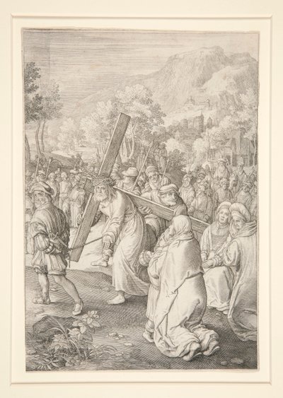 Cristo cargando la cruz (Serie Pasión) de Nicolaes de Bruyn