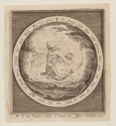 Primer Día: La Creación del Cielo y de la Tierra, desde La Creación hasta la Expulsión del Paraíso de Nicolaes de Bruyn