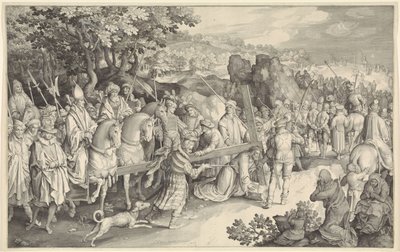 llevando la cruz de Nicolaes de Bruyn