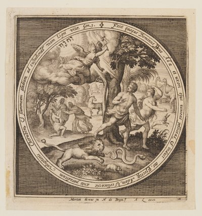 La expulsión, de la Creación a la expulsión del Paraíso de Nicolaes de Bruyn