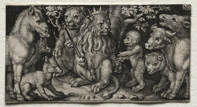 El Rey de las Bestias de Nicolaes de Bruyn