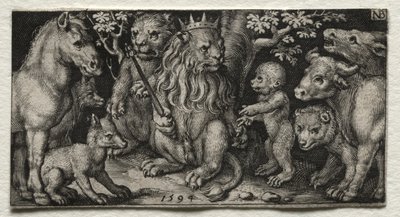 El Rey de las Bestias, 1594 de Nicolaes de Bruyn