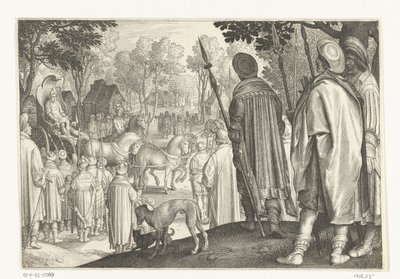 Procesión triunfal de José en el carro del faraón Historia de José (título de la serie) de Nicolaes de Bruyn