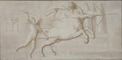 Aquiles y el centauro Quirón de Nicolai Abildgaard