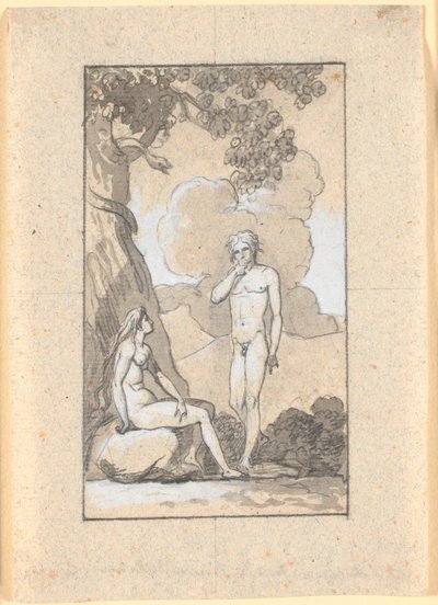 Adán comiendo del árbol de Nicolai Abildgaard
