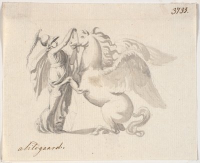 Atenea pone bridas a Pegaso de Nicolai Abildgaard