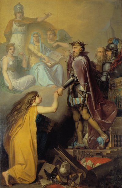 Cristián III Socorriendo a Dinamarca de Nicolai Abildgaard