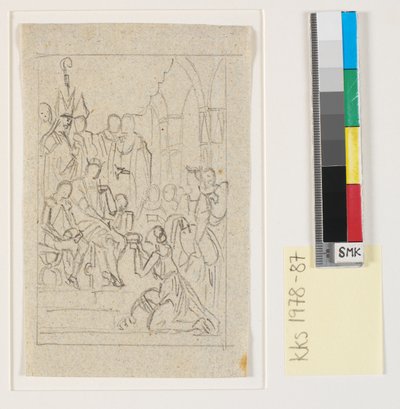 Christian I eleva Holsten a ducado 1460 de Nicolai Abildgaard