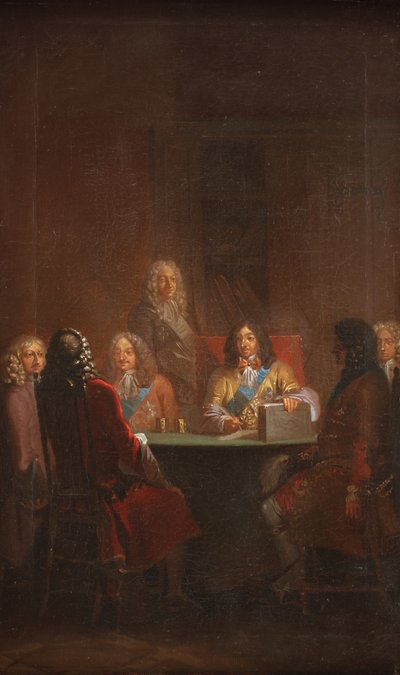Christian V presenta la ley danesa 1683 de Nicolai Abildgaard