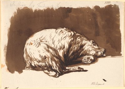 Un oso acostado de Nicolai Abildgaard