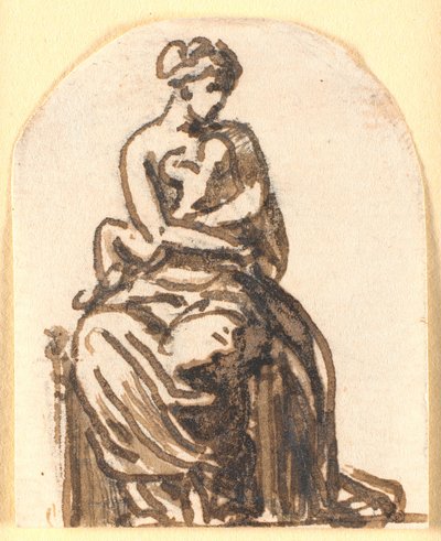 Mujer sentada con un niño pequeño en brazos de Nicolai Abildgaard