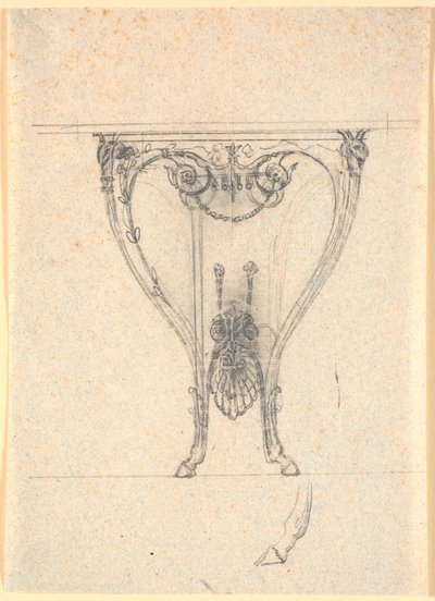Una consola con patas curvas de Nicolai Abildgaard