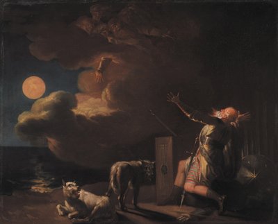 Fingal ve los fantasmas de sus antepasados a la luz de la luna de Nicolai Abildgaard