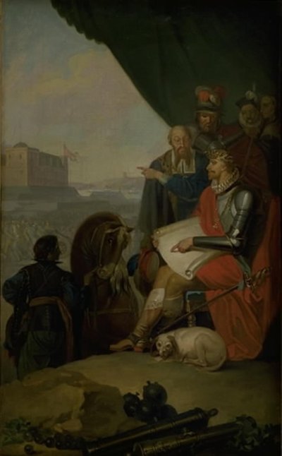 Federico II construye el castillo de Kronborg en Elsinore de Nicolai Abildgaard