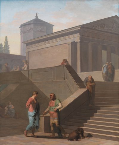 Pamphilius y su sirviente Davus. De Andria de Terencio de Nicolai Abildgaard