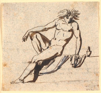 Modelo masculino sentado de Nicolai Abildgaard