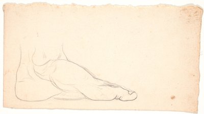 Boceto de pie visto de lado. Talón a la izquierda de Nicolai Abildgaard