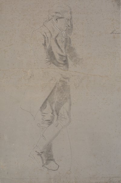 Caballero de pie con traje de alrededor de 1770. ¿Struensee? de Nicolai Abildgaard