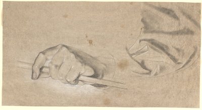 Estudio de una mano y un drapeado de Nicolai Abildgaard