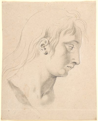 Estudio para la cabeza del príncipe Hans en la imagen de Christian I en el salón de caballeros de Christiansborg de Nicolai Abildgaard